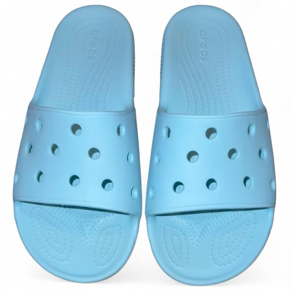 Crocs Light Blue Slide Sandals
